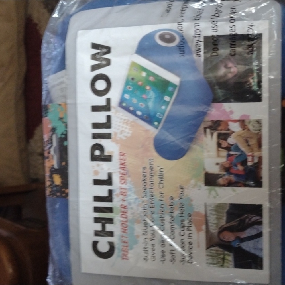 Chill Pillow tablet holder and Bluetooth speaker